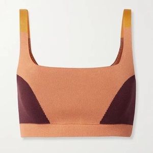 nagnata color block technical-knit sports bra